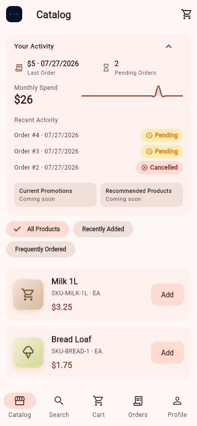 Retailer App screenshot